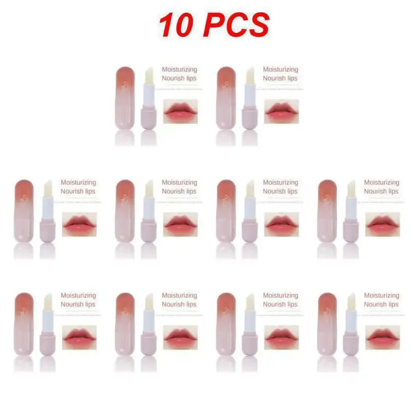 1~10PCS Natural Lip Balm Natural Plant Formula Nice Lip Color Not Greasy Avocado Butter Lip Balm Smoothes Fine Lines Anti-drying