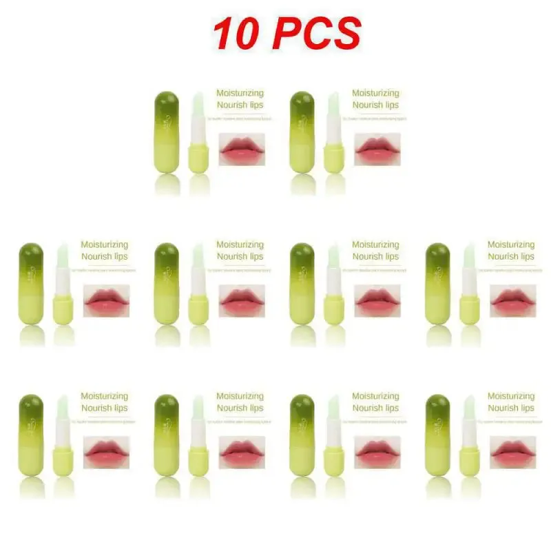 1~10PCS Natural Lip Balm Natural Plant Formula Nice Lip Color Not Greasy Avocado Butter Lip Balm Smoothes Fine Lines Anti-drying