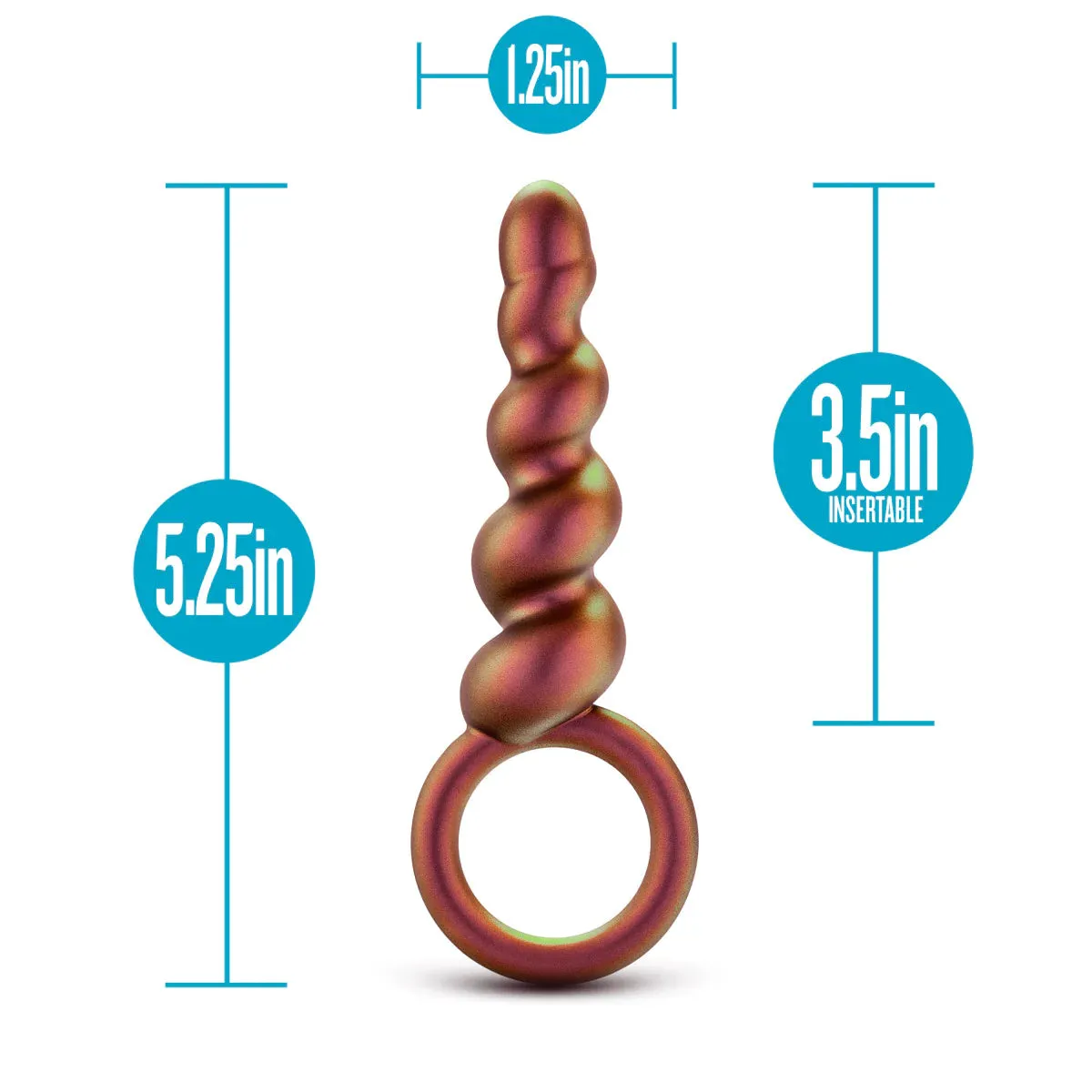 Anal Adventures Matrix Spiral Loop Copper 5.25-Inch Anal Plug