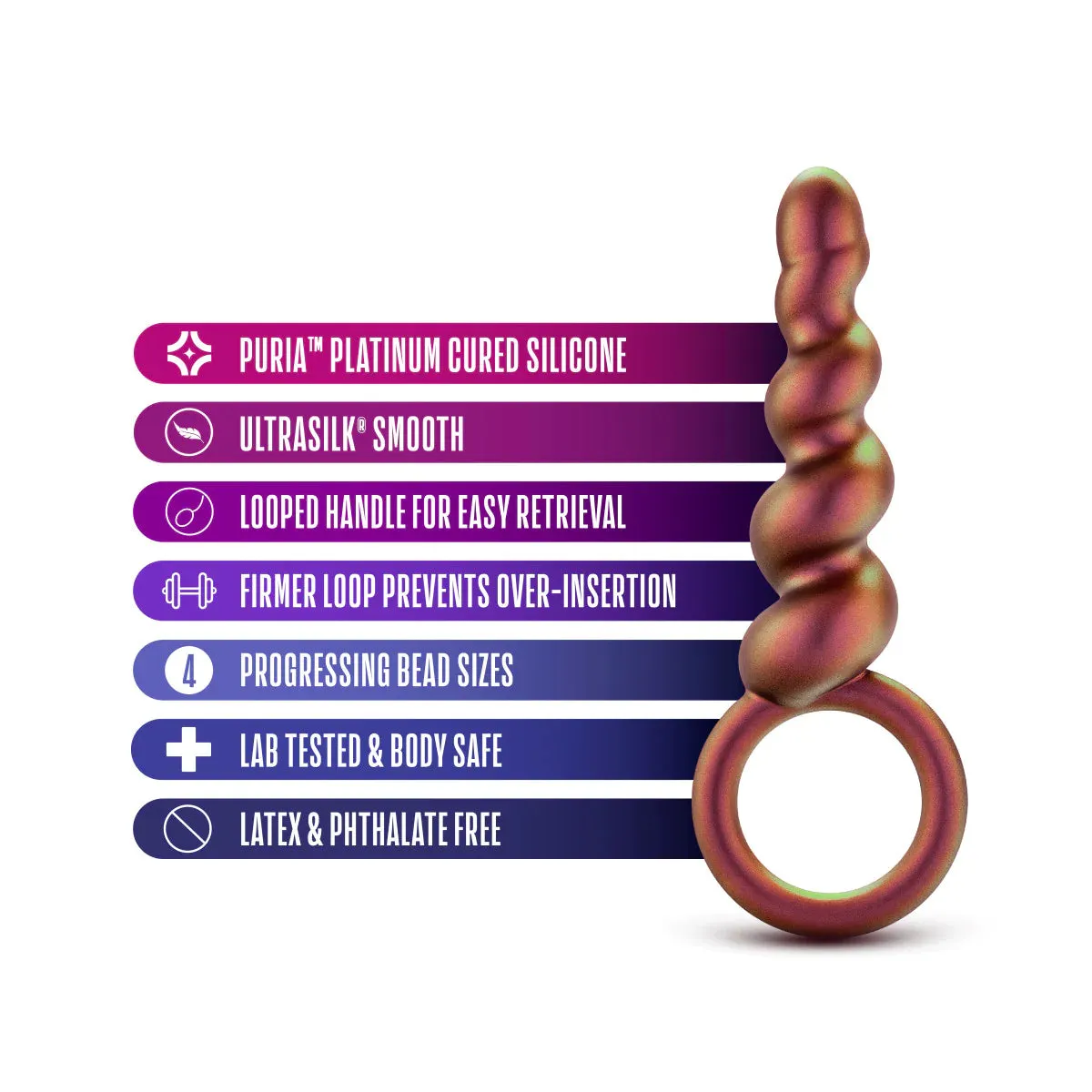 Anal Adventures Matrix Spiral Loop Copper 5.25-Inch Anal Plug