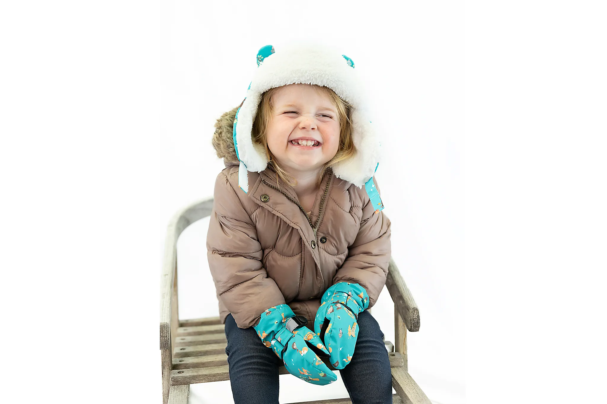 Baby/kids Water Repellent Trapper Hat - Woodland Camp