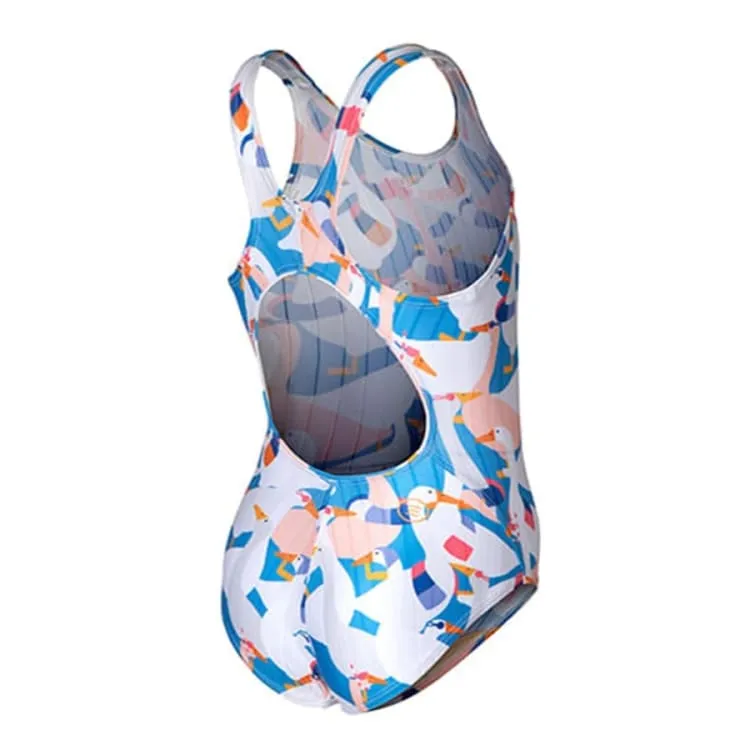 Barrel Kids Training Pattern VBack Swimsuit-DUCK