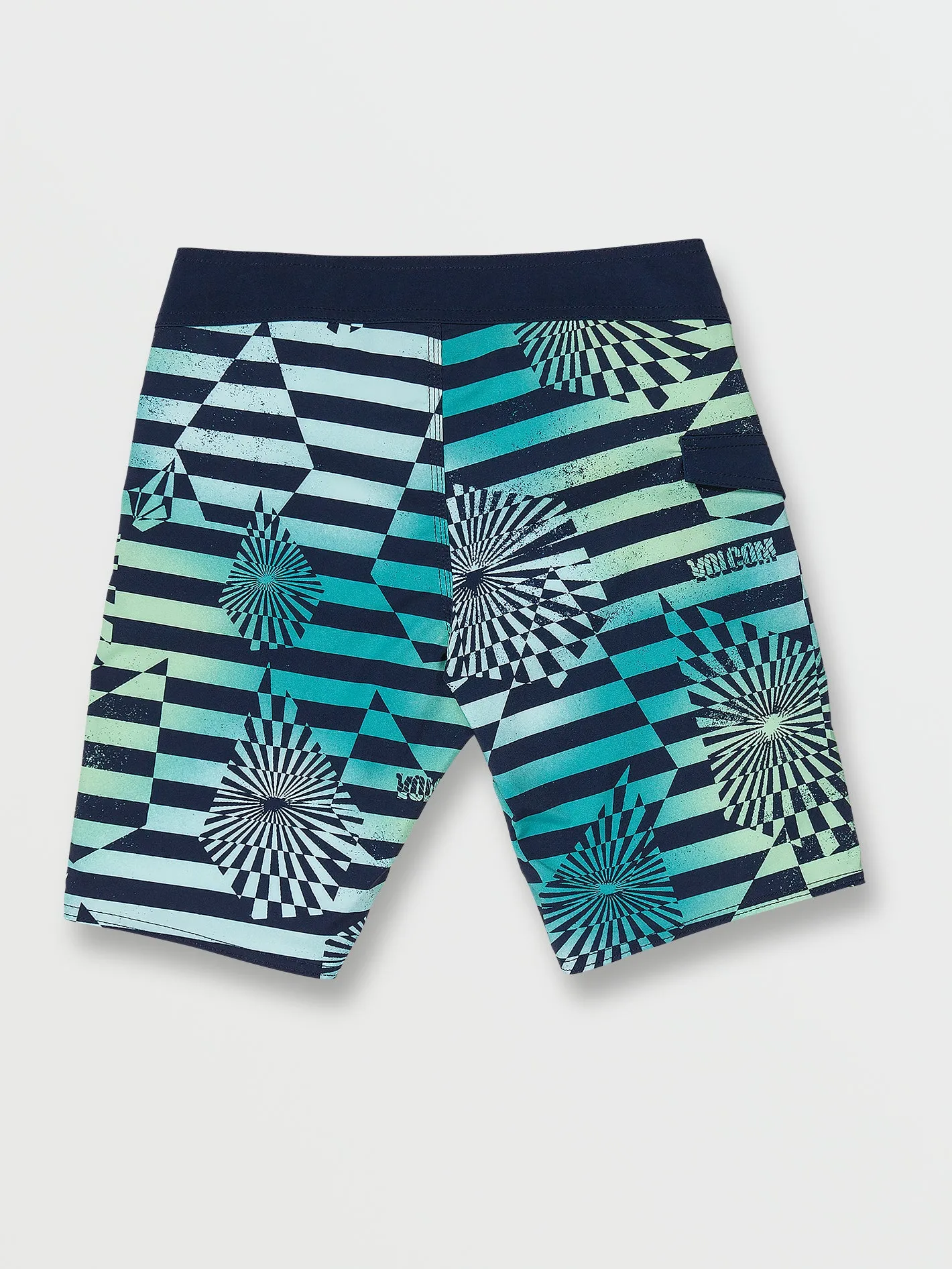 Big Boys Stone Stripe Mod-Tech Trunks - Teal Green