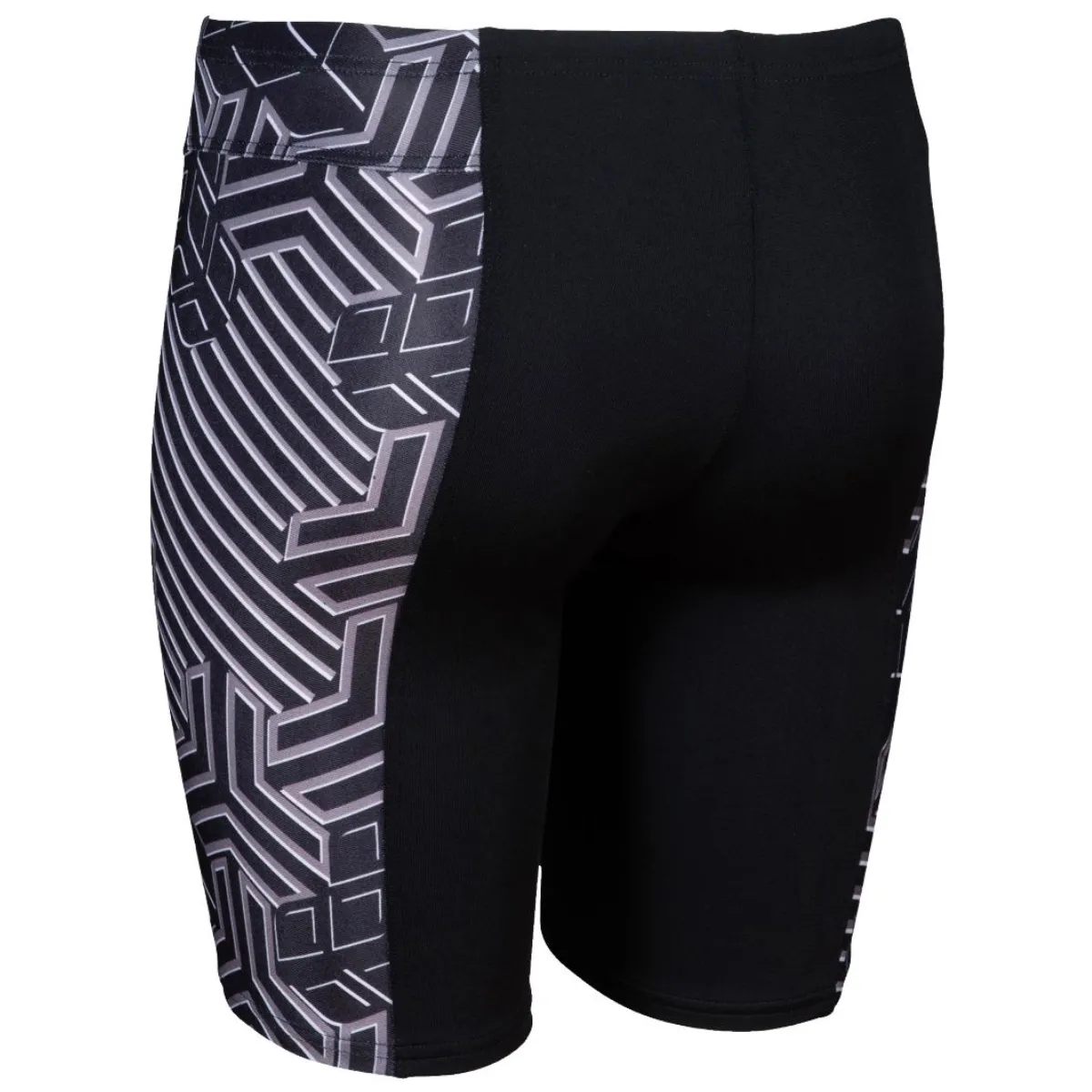 BOYS' ARENA SWIM JAMMER KIKKO PRO - BLACK/BLACK MULTI