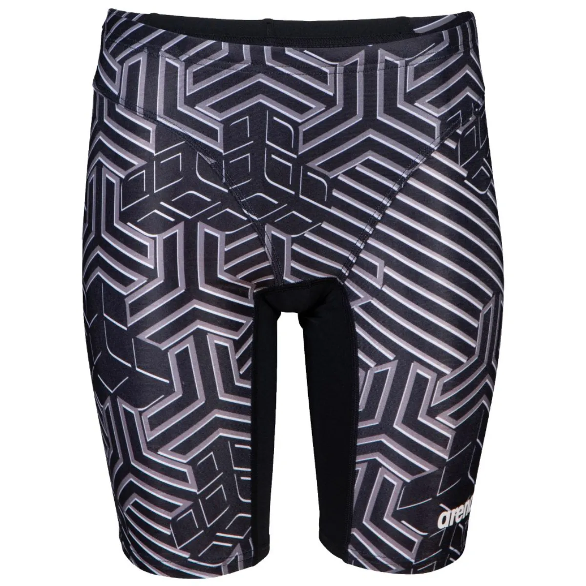 BOYS' ARENA SWIM JAMMER KIKKO PRO - BLACK/BLACK MULTI