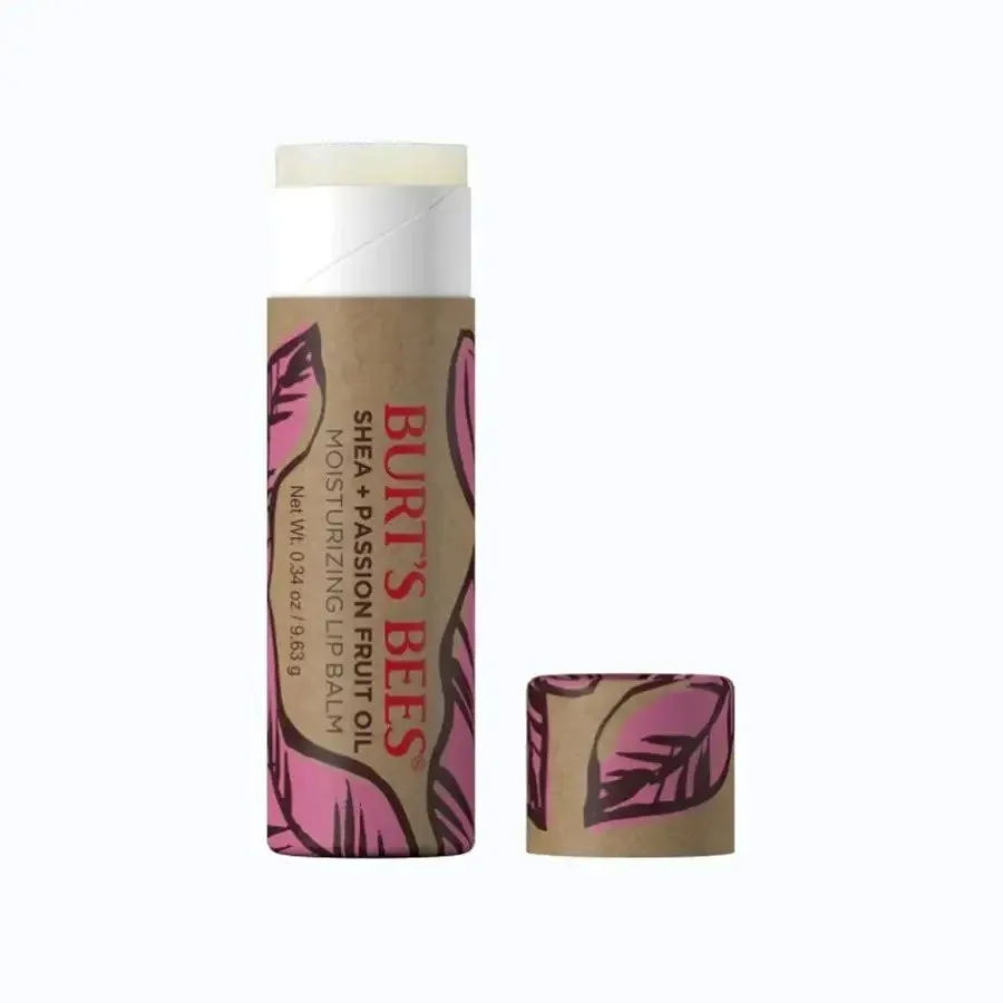 Burt's Bees Shea Passion Fruit Paper Tube Moisturizing Lip Balm in Blister Box 0.34 oz Lip Balm