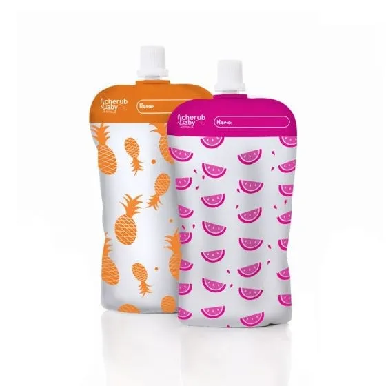 Cherub Re-useable Food Pouch Mini P&O