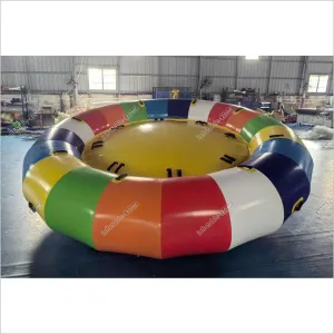 Commercial Water Boat Towable Inflatable Rotating Water Toys Inflatable Disco Boat Water Games For Adults