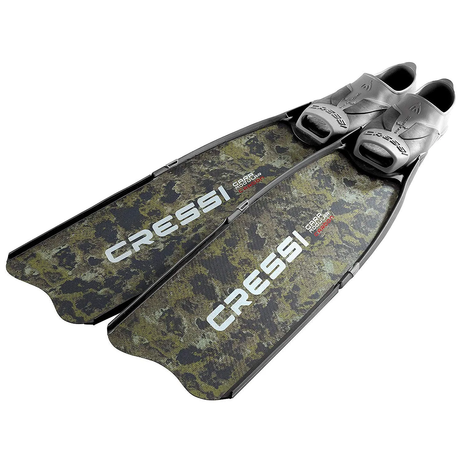 Cressi Gara Modular Carbon Camo Long Blade Freediving Fins