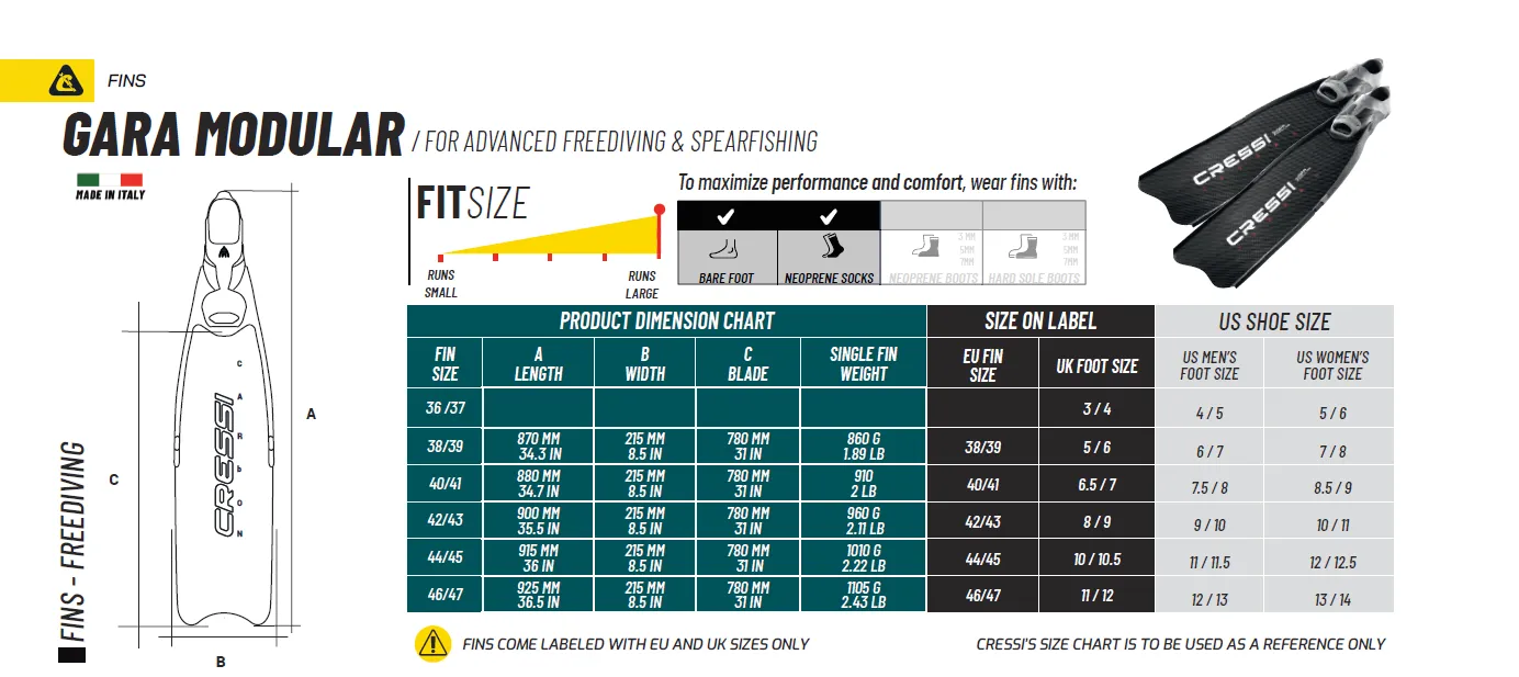 Cressi Gara Modular Fins