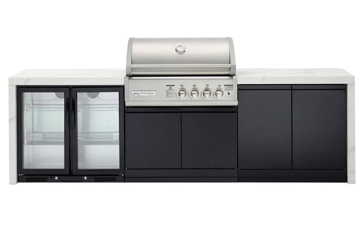 Crossray TC4KP-15 BBQ, Cabinet & Double Fridge