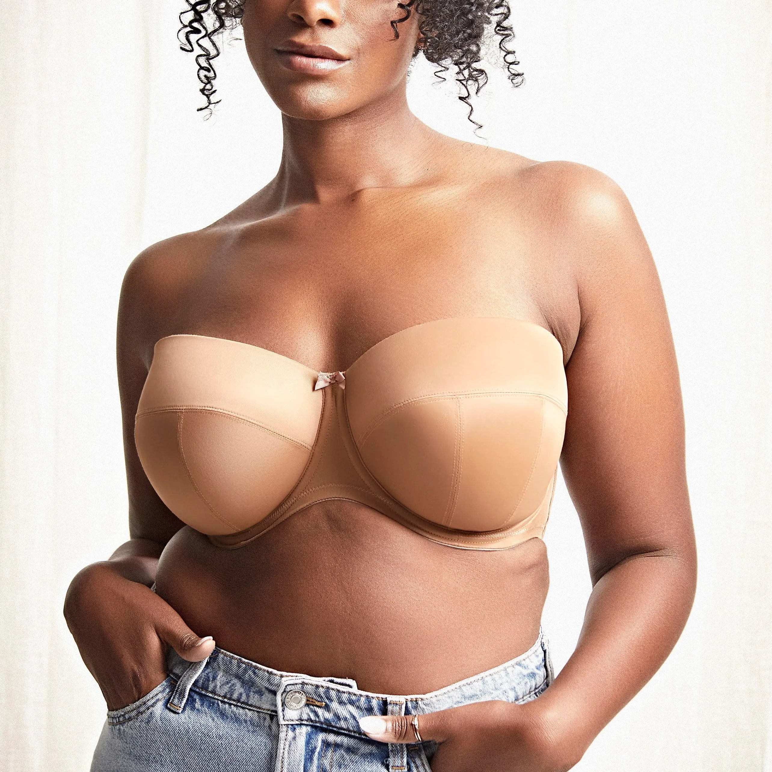 Dana Strapless Bra In Caramel - Sculptress by Panache