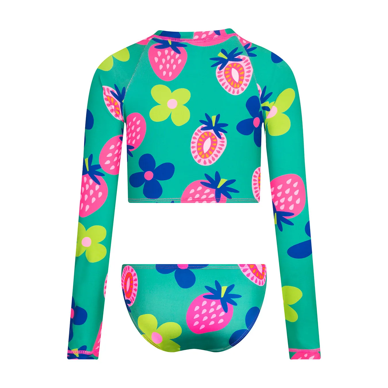 Everglades Girls Cropped Rash Guard Set