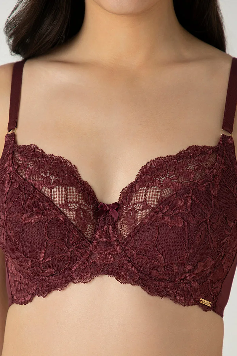 Luxe Support Non-Padded Wired Bra  - Windsor Wine