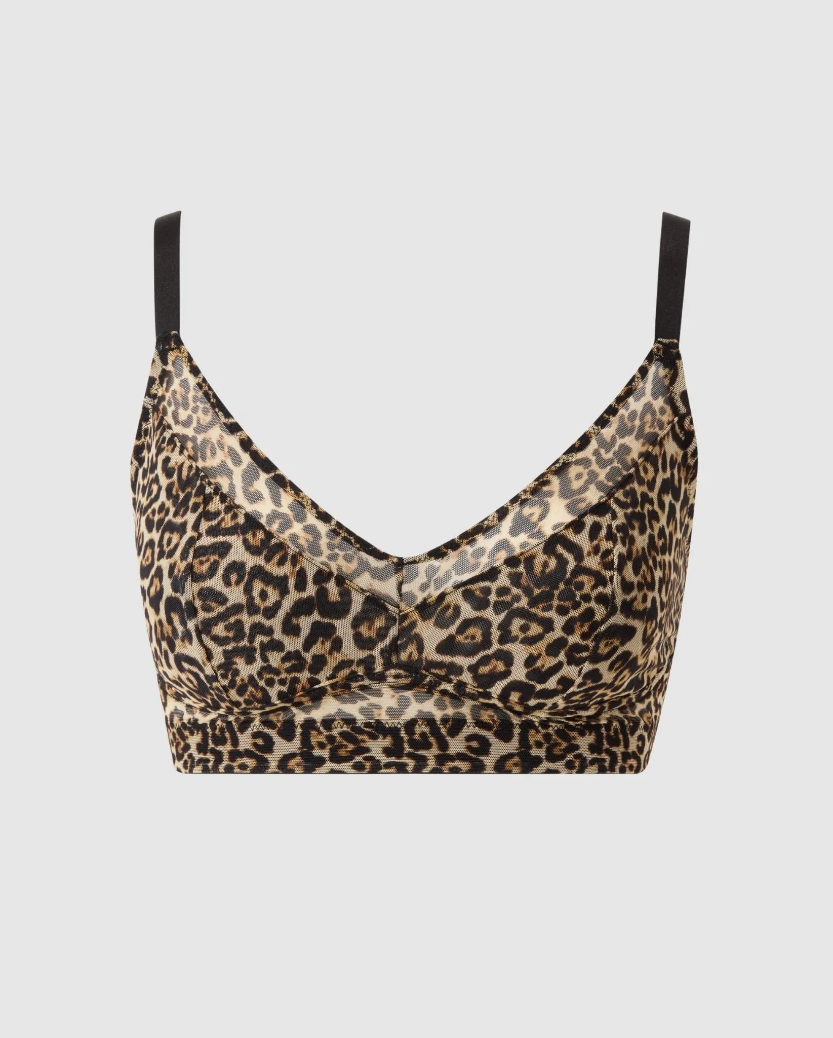 Mesh Support  Bralette Leopard