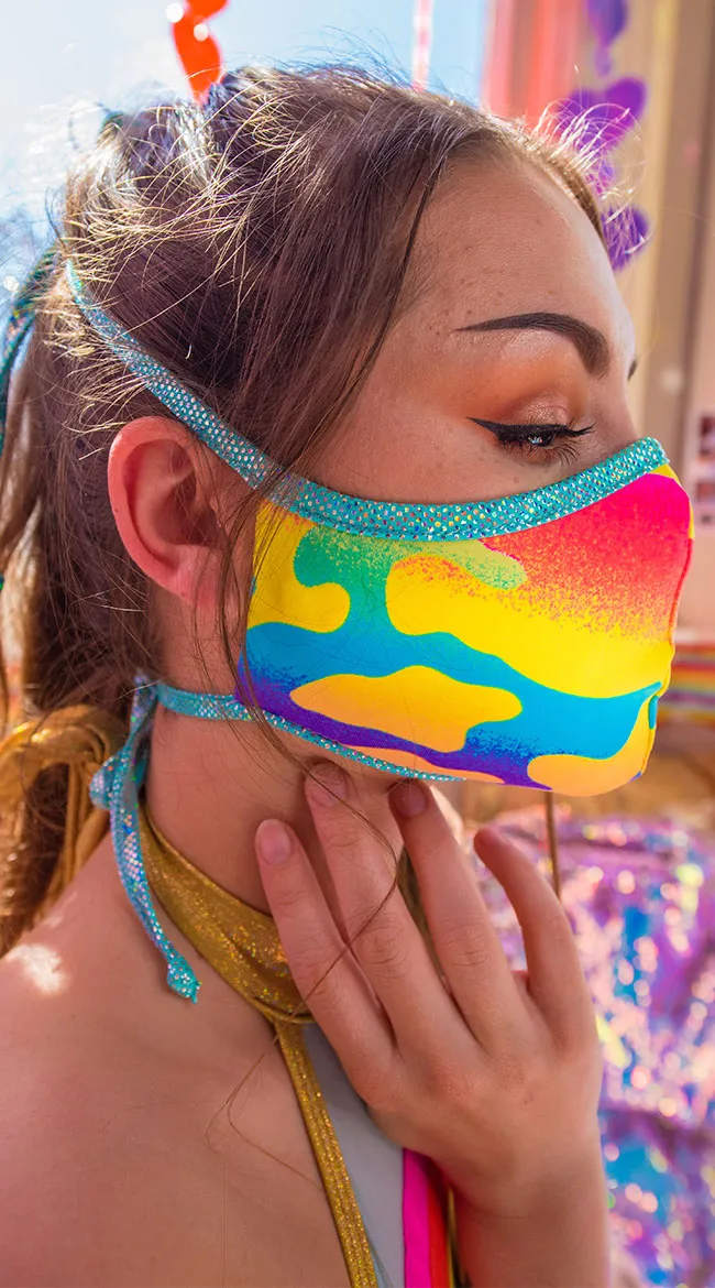 Neon Camouflage Tailored Face Mask