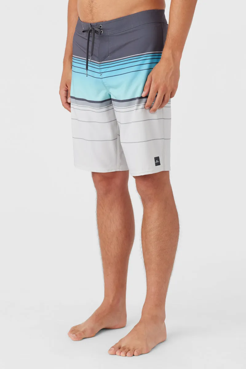 O'Neill Hyperfreak Heat Stripe 21 Boardshorts-Fog