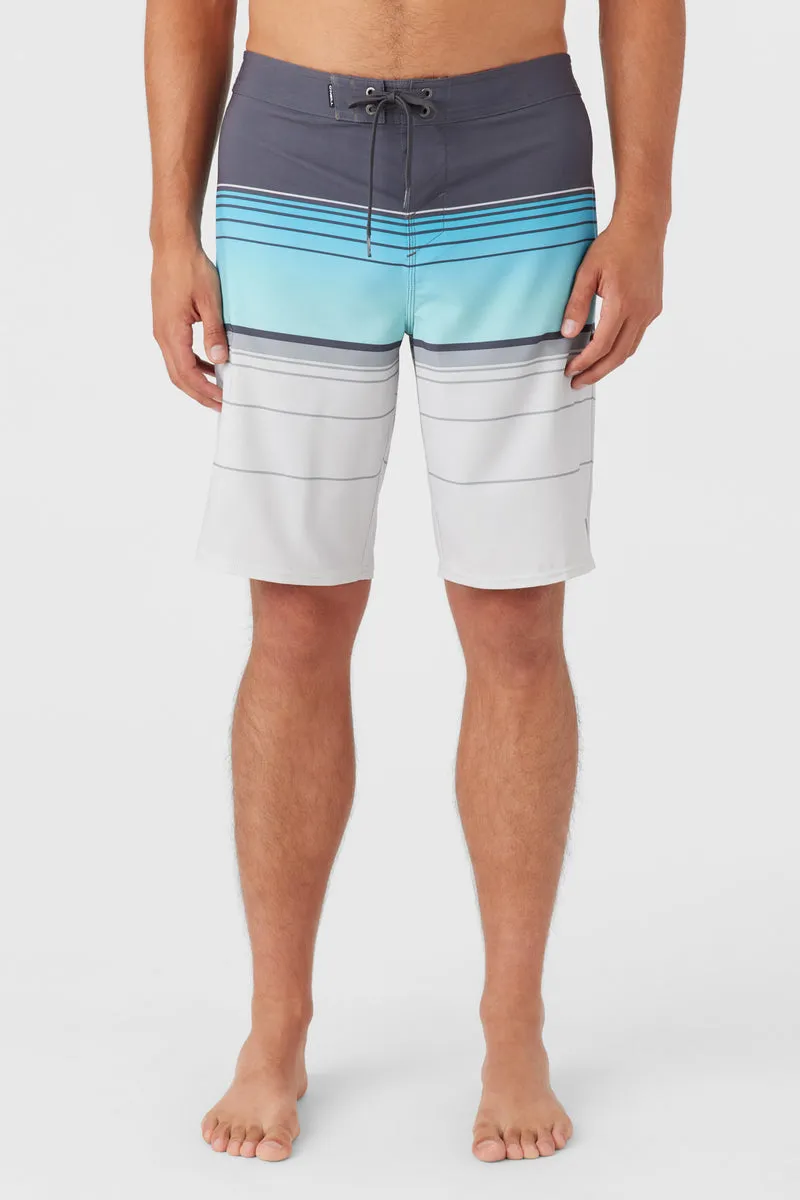 O'Neill Hyperfreak Heat Stripe 21 Boardshorts-Fog