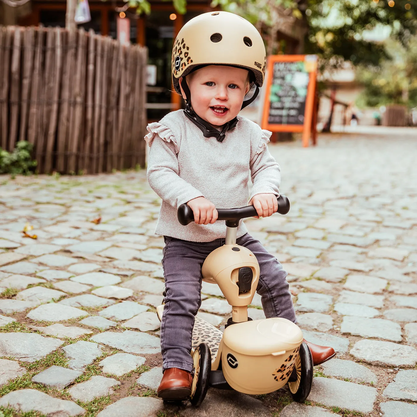 Scoot and Ride 2 in 1 Balance Bike / Scooter - Highway Kick 1 Lifestyle in Leopard