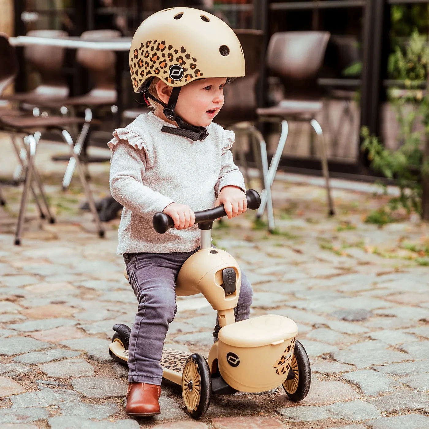 Scoot and Ride 2 in 1 Balance Bike / Scooter - Highway Kick 1 Lifestyle in Leopard