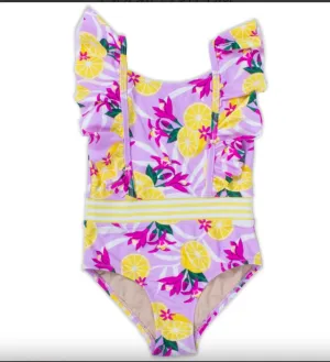 Shade Critters Infant to Youth Girls One Piece Tropical Lemons Swimsuit