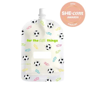 Sinchies 150ml Reusable Food Pouch - 10 Pack - Soccer