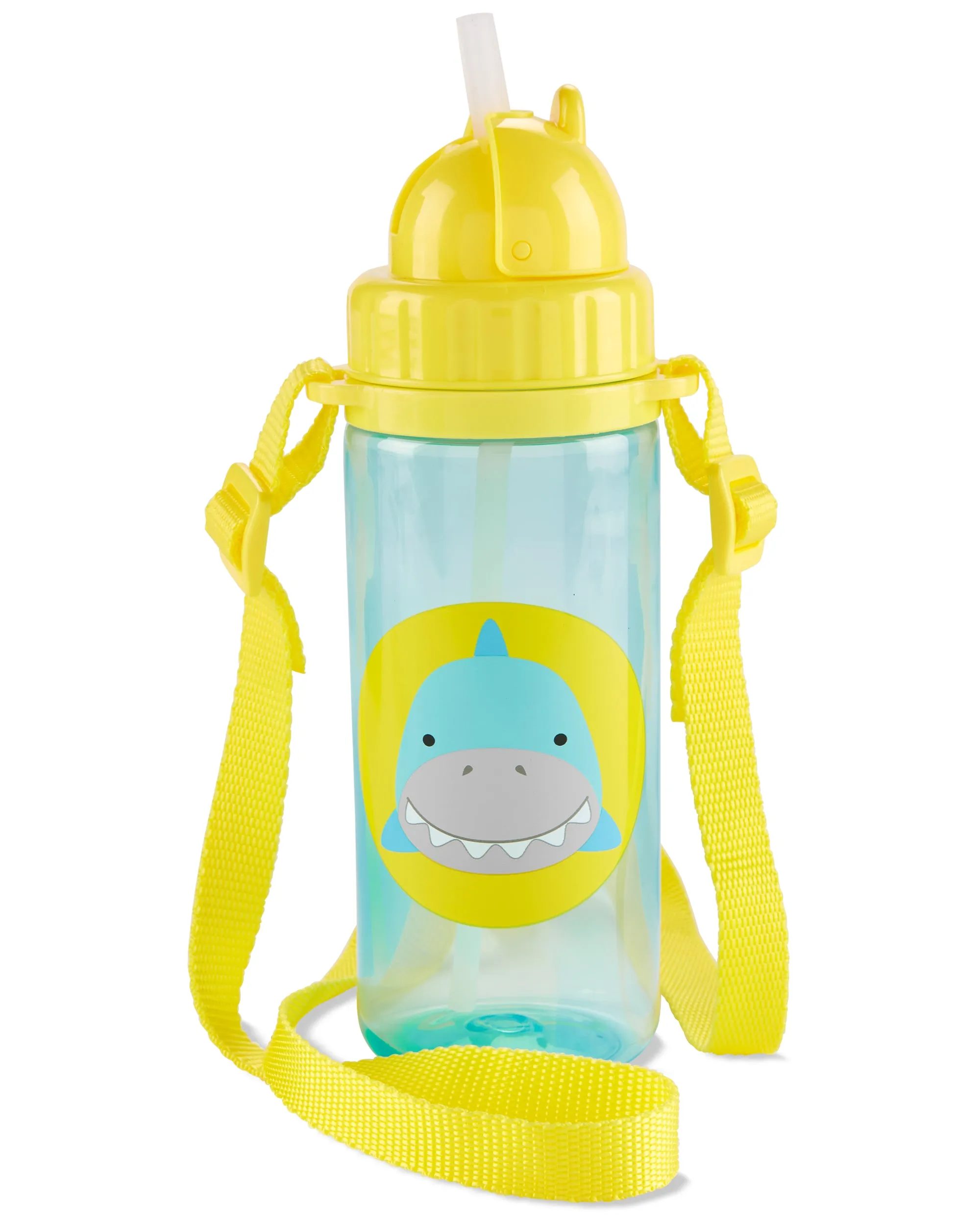 Skip Hop Zoo Long Strap Straw Bottle - Simon Shark