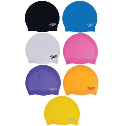 Speedo Junior Swimming Cap - Plain Moulded Silicone