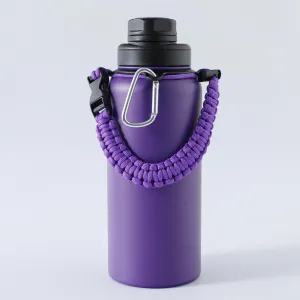 UMAI Stainless Steel Water Bottle|Vacuum Insulated Flask Water Bottles with Rope and Carabiner for Outdoor Adventures, Fitness Activities, Daily Commute|Hot and Cold Water Bottle | 960ml | Purple