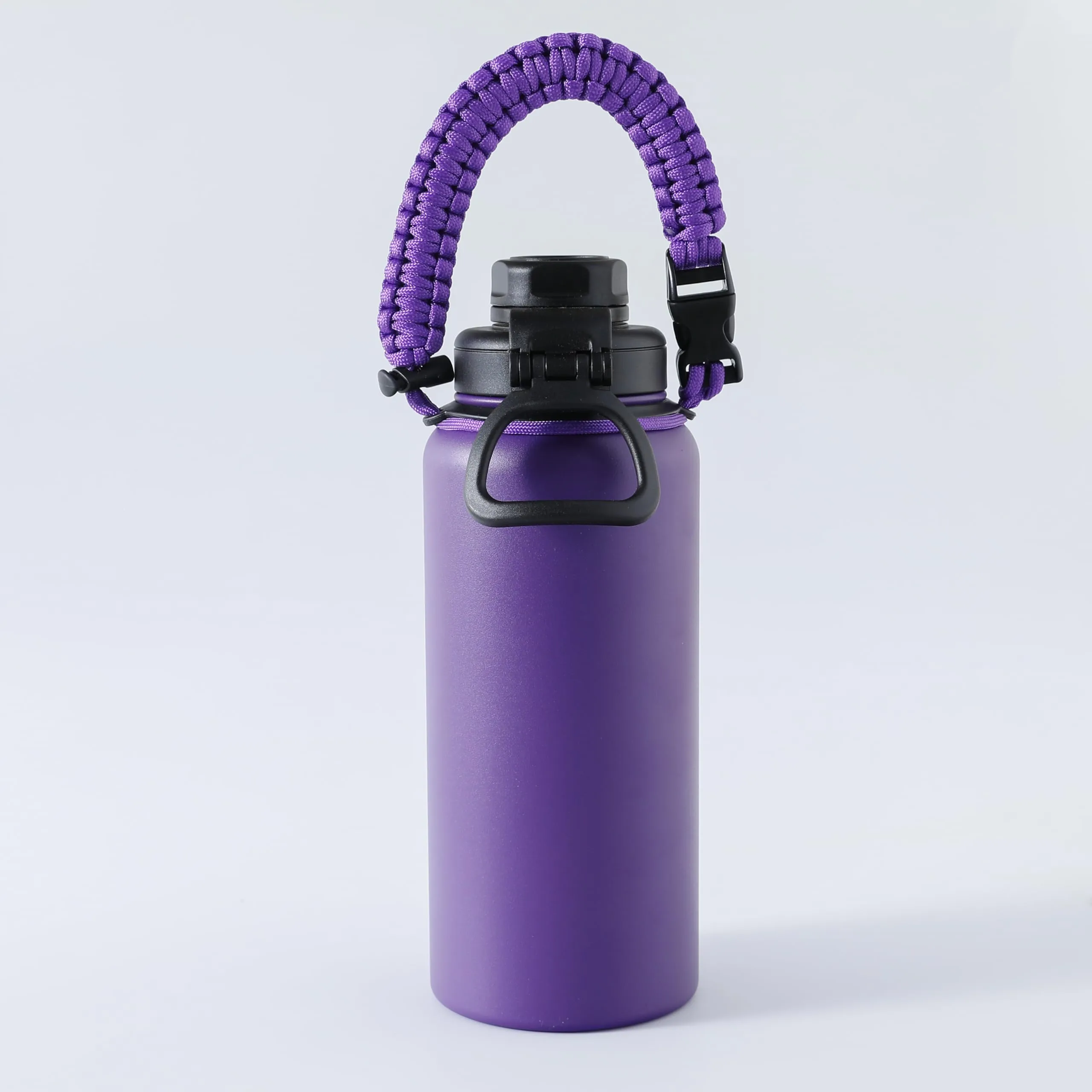 UMAI Stainless Steel Water Bottle|Vacuum Insulated Flask Water Bottles with Rope and Carabiner for Outdoor Adventures, Fitness Activities, Daily Commute|Hot and Cold Water Bottle | 960ml | Purple