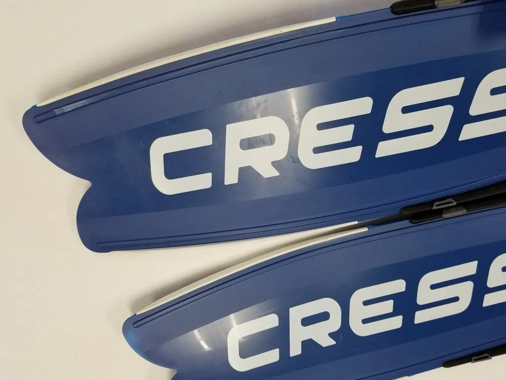 Used Cressi Gara Modular Impulse Fins for Freediving - Blue Metal, Size: 40/41