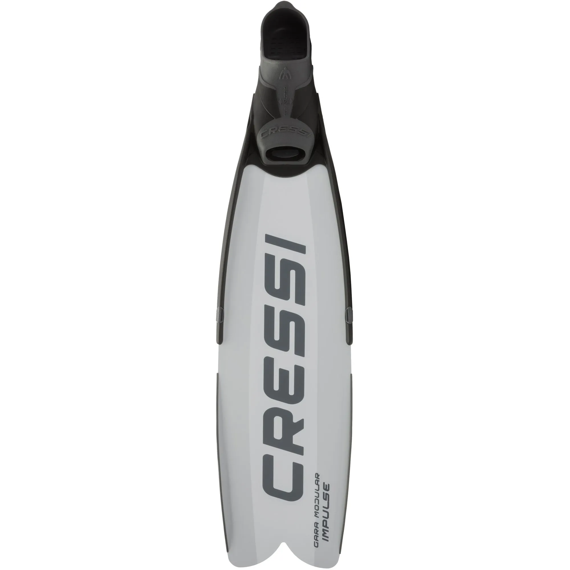 Used Cressi Gara Modular Impulse Fins for Freediving - White, Size: 42/43