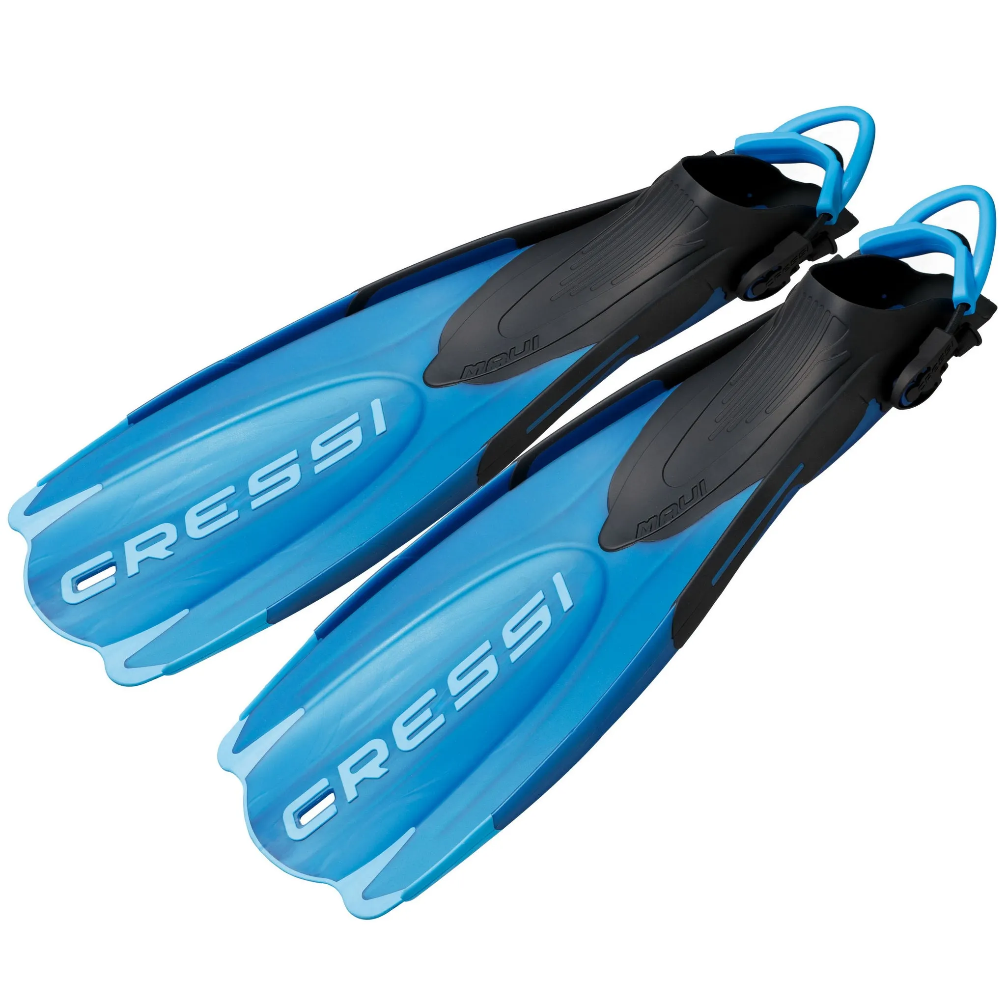 Used Cressi Maui Open Heel Fins - Black/Blue - Medium/Large