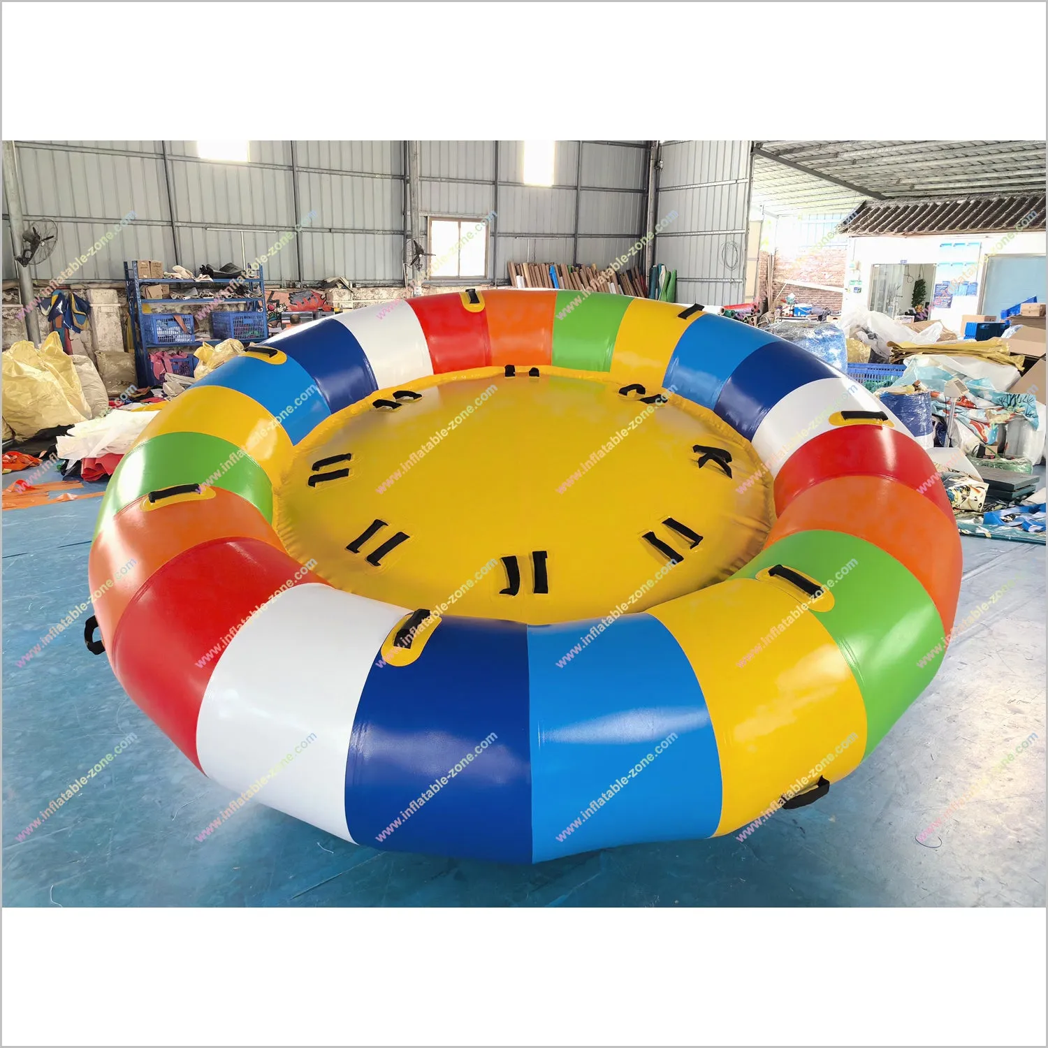 Water Game Online UFO Inflatable Disco Boat Water Rotating Gyroscope Inflatable Flying Towable Tubes For Boating