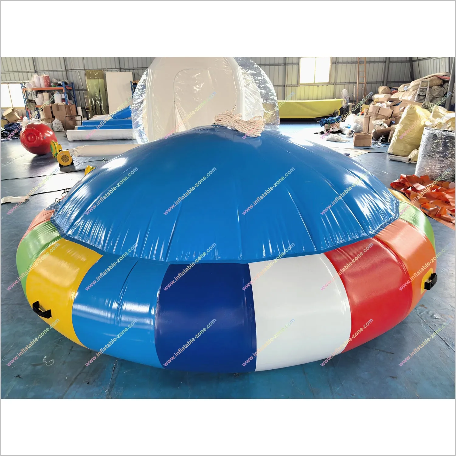 Water Game Online UFO Inflatable Disco Boat Water Rotating Gyroscope Inflatable Flying Towable Tubes For Boating